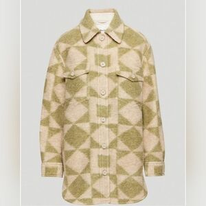 Aritzia Wilfred Ganna Earth Geo Birch Sage Shirt Jacket